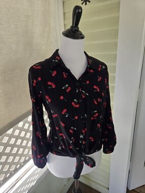 Anthropologie Love Notes Large Womans Button Up Shirt